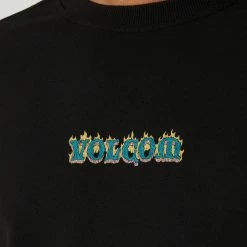 Volcom Alstone Crew -RVCA shop BLACK MENS CLOTHING VOLCOM JUMPERS A4612303BLK 4