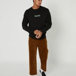 Volcom Alstone Crew -RVCA shop BLACK MENS CLOTHING VOLCOM JUMPERS A4612303BLK 5