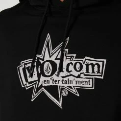 Volcom V Ent Pullover Hoodie -RVCA shop BLACK MENS CLOTHING VOLCOM JUMPERS HOODIES A4112302BLK 4