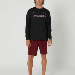 RIVVIA PROJECTS Rivvia Rpl Sports Ls T-Shirt -RVCA shop BLACK PINK MENS CLOTHING RIVVIA PROJECTS SPORTSWEAR RTE 22415BLKPK 5