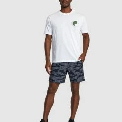 RVCA Yogger Stretch Elastic Shorts 17 Inch -RVCA shop BLACK TIGER CAMO MENS CLOTHING RVCA SPORTSWEAR V201TRYS KPV6 5