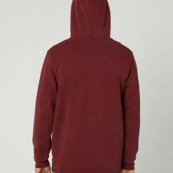Thrills Death Coil Mens Pullover Hood -RVCA shop BLOOD RED MENS CLOTHING THRILLS HOODIES SWEATS TW22 243HBLRED 3