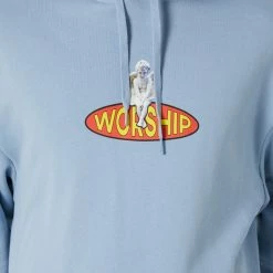 Worship Hangtime Hood 8 Worship Hangtime Hood -RVCA shop BLUE FOG MENS CLOTHING WORSHIP HOODIES WORA23 222EBLUFOG 4
