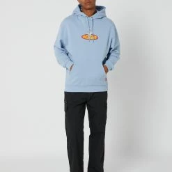 Worship Hangtime Hood 9 Worship Hangtime Hood -RVCA shop BLUE FOG MENS CLOTHING WORSHIP HOODIES WORA23 222EBLUFOG 5