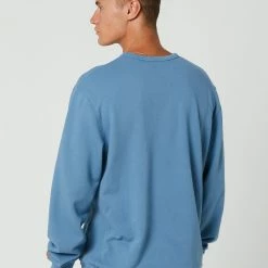 STCY.CO Shield Core Crew -RVCA shop BLUE MENS CLOTHING STCYCO JUMPERS STFLECORECRBLU XS 3