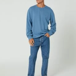 STCY.CO Shield Core Crew -RVCA shop BLUE MENS CLOTHING STCYCO JUMPERS STFLECORECRBLU XS 5