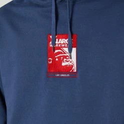 XLARGE Workwear Hood -RVCA shop BLUE MENS CLOTHING XLARGE HOODIES XL035202BLUE 4