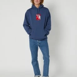 XLARGE Workwear Hood -RVCA shop BLUE MENS CLOTHING XLARGE HOODIES XL035202BLUE 5