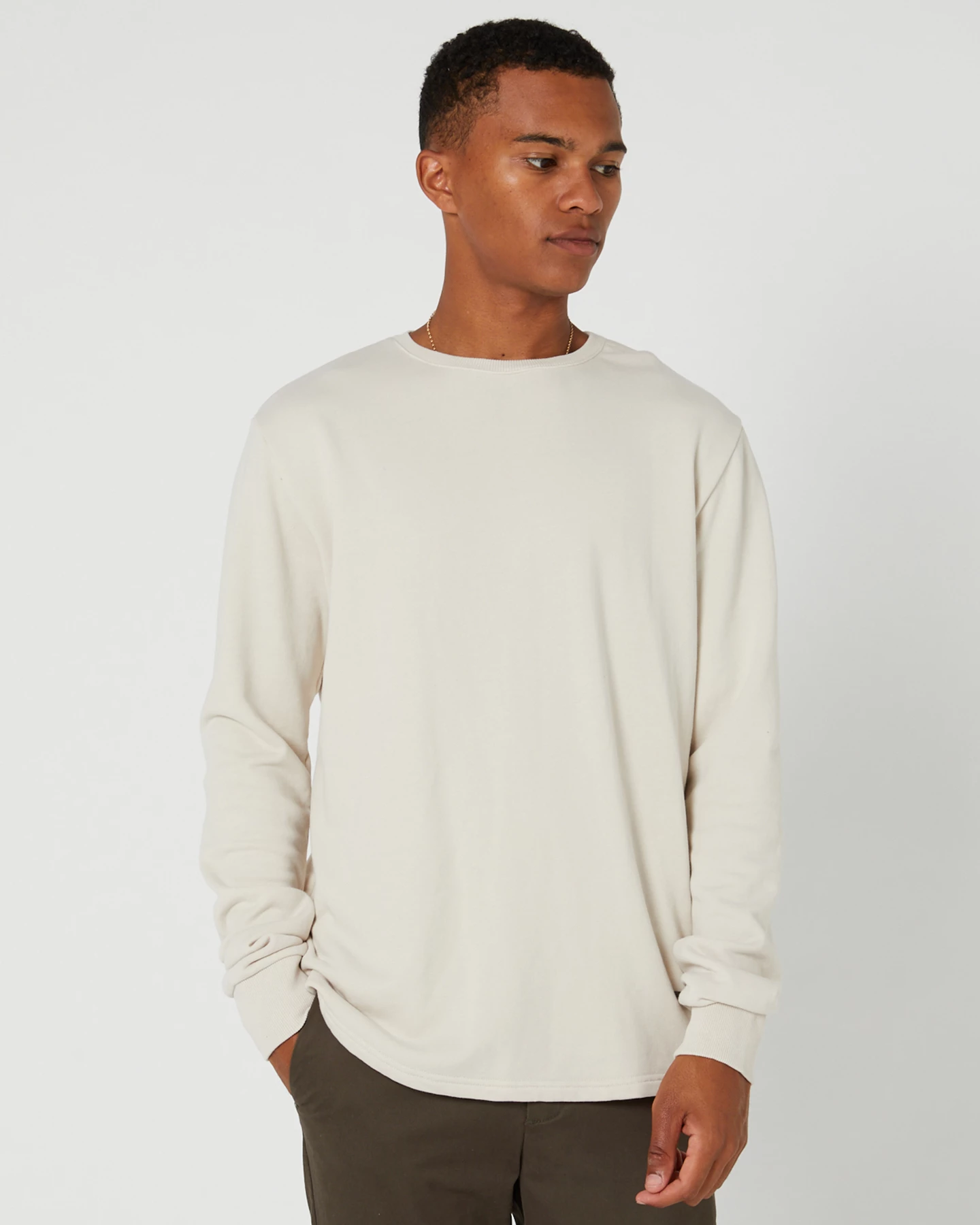 Silent Theory Curved Hem Crew 1 Silent Theory Curved Hem Crew