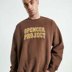 SPENCER PROJECT Savants Crewneck Jumper 10 SPENCER PROJECT Savants Crewneck Jumper -RVCA shop BROWN MENS CLOTHING SPENCER PROJECT JUMPERS 52522800026 5