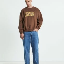SPENCER PROJECT Savants Crewneck Jumper 11 SPENCER PROJECT Savants Crewneck Jumper -RVCA shop BROWN MENS CLOTHING SPENCER PROJECT JUMPERS 52522800026 6