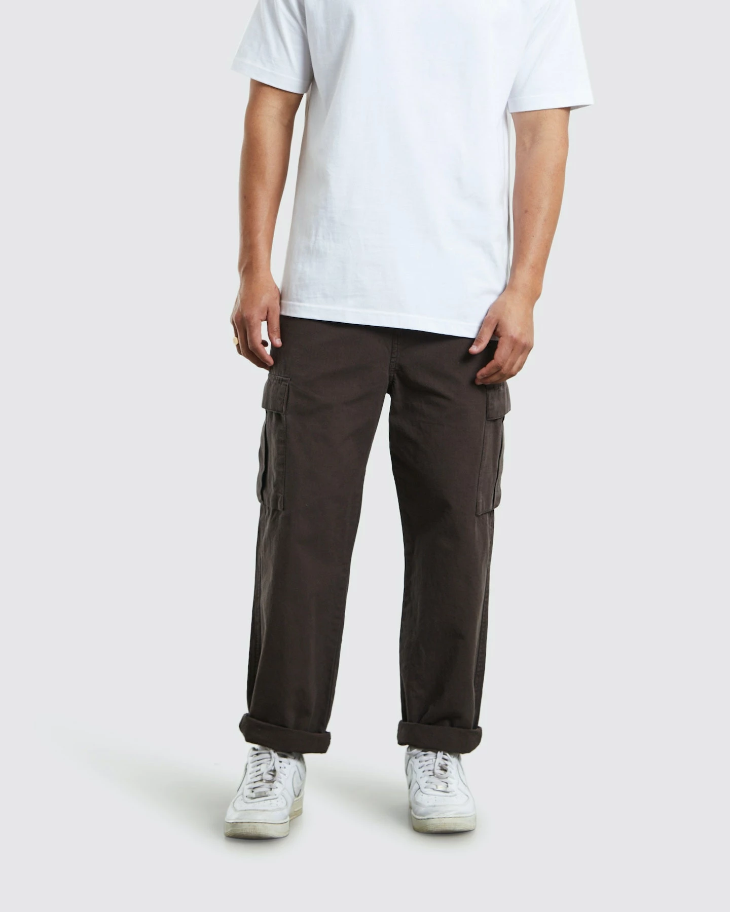 SPENCER PROJECT Surplus Cargo Ripstop Pants Dark Brown 1 SPENCER PROJECT Surplus Cargo Ripstop Pants Dark Brown