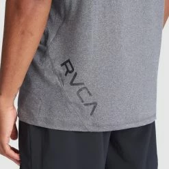 RVCA Sport Vent Ss Performance Tee -RVCA shop CHARCOAL HEATHER MENS CLOTHING RVCA SPORTSWEAR V9021RSV CCH 4