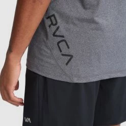 RVCA Sport Vent Sl Tank -RVCA shop CHARCOAL HEATHER MENS CLOTHING RVCA SPORTSWEAR V9031RST CCH 4