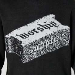 Worship Shattered Crew Knit -RVCA shop CHARCOAL MENS CLOTHING WORSHIP KNITS CARDIGANS WORW23 220GCHARC 4