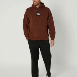 The North Face Mens Heavyweight Box Pullover Hoodie -RVCA shop DARK OAK MENS CLOTHING THE NORTH FACE HOODIES NF0A7QC26S2 5