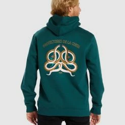 Billabong Serpients Pullover Hoodie 7 Billabong Serpients Pullover Hoodie -RVCA shop DEEP TEAL MENS CLOTHING BILLABONG HOODIES ABYFT00425 DTA 3
