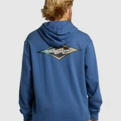 Billabong Short Sands Hoodie -RVCA shop DUSTY BLUE MENS CLOTHING BILLABONG HOODIES ABYFT00369 DYB 3