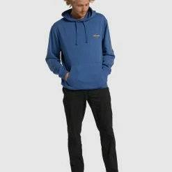 Billabong Short Sands Hoodie -RVCA shop DUSTY BLUE MENS CLOTHING BILLABONG HOODIES ABYFT00369 DYB 6