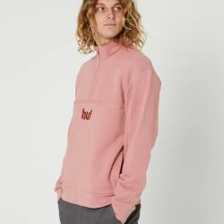 Alternative view of HUF Split Quarter Zip Mock