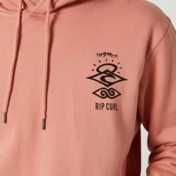 Rip Curl Search Icon Hood -RVCA shop DUSTY ROSE MENS CLOTHING RIP CURL HOODIES CFEGL9577 4