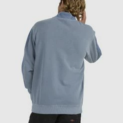 Quiksilver Mens Vacancy Half Zip Fleece -RVCA shop FLINT STONE MENS CLOTHING QUIKSILVER JUMPERS UQYFT03118 SNA0 3