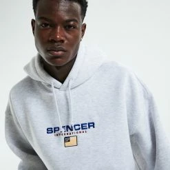 SPENCER PROJECT International Hoodie Jumper Frost -RVCA shop FROST MARLE GREY MENS CLOTHING SPENCER PROJECT HOODIES 52303700026 4