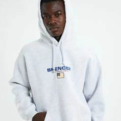 SPENCER PROJECT International Hoodie Jumper Frost -RVCA shop FROST MARLE GREY MENS CLOTHING SPENCER PROJECT HOODIES 52303700026 5