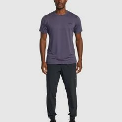 RVCA Sport Vent Performance Tee -RVCA shop GRAY PURPLE MENS CLOTHING RVCA SPORTSWEAR V9021RSV KRB0 6