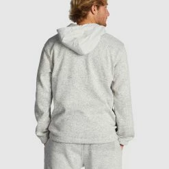 Billabong A/Div Boundary Hooded Half-Zip Pullover -RVCA shop GREY HEATHER MENS CLOTHING BILLABONG HOODIES ABYFT00317 GRH 3