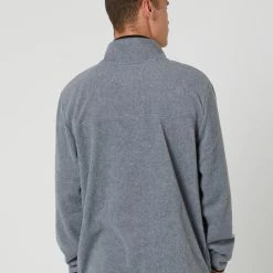 DEPACTUS Marshall 1/4 Zip Polar Crew -RVCA shop GREY HEATHER MENS CLOTHING DEPACTUS HOODIES SWEATS D5203440GRYHT 3