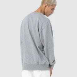 Barney Cools College Sweatshirt Grey Melange -RVCA shop GREY MELANGE MENS CLOTHING BARNEY COOLS SWEATS 420 Q322 XS 3