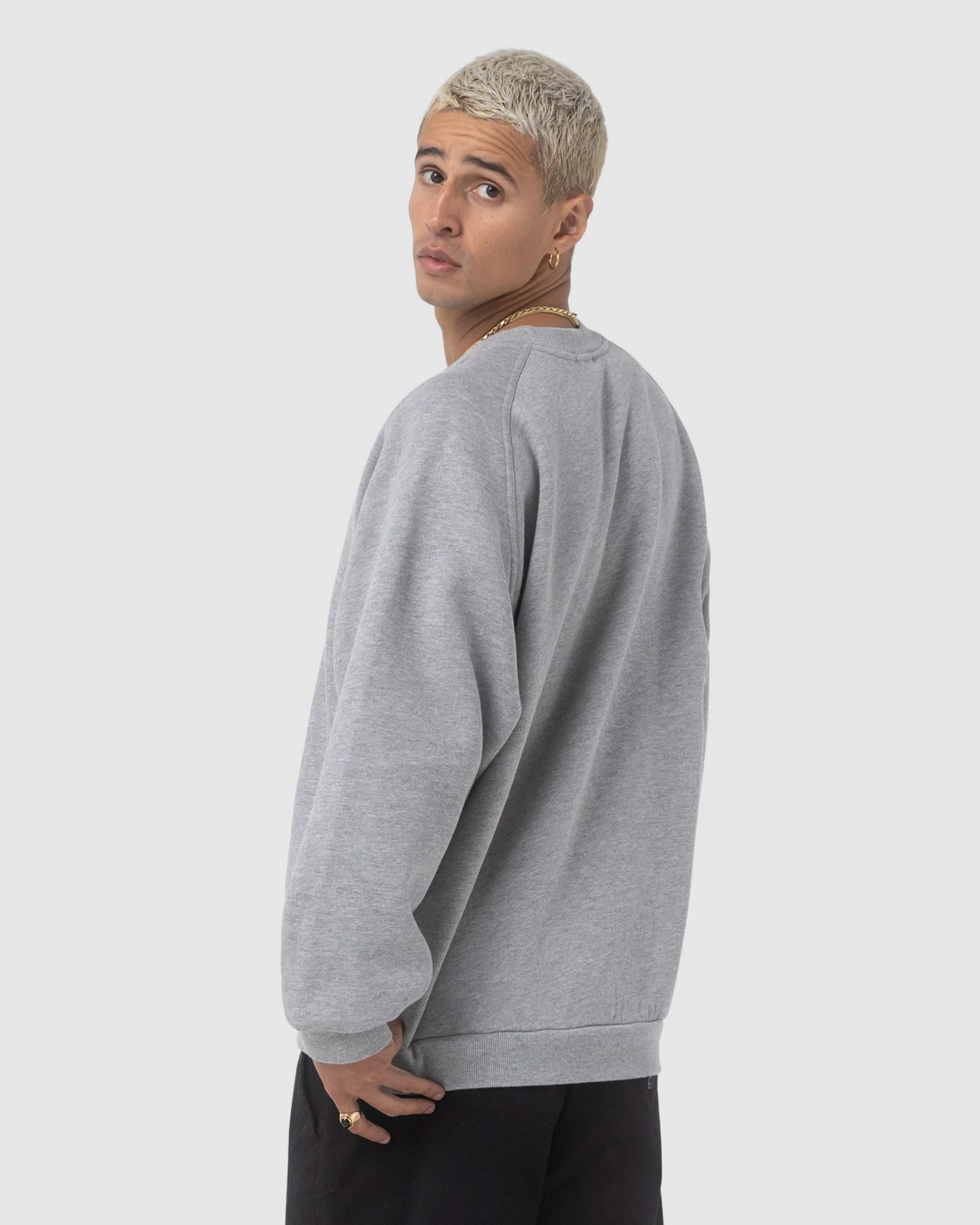Barney Cools Athletique Sweatshirt Grey Melange 2 Barney Cools Athletique Sweatshirt Grey Melange - Image 2