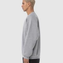 Barney Cools Athletique Sweatshirt Grey Melange 7 Barney Cools Athletique Sweatshirt Grey Melange -RVCA shop GREY MELANGE MENS CLOTHING BARNEY COOLS SWEATS 432 Q222 XS 3