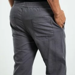 Arvust Brody Linen Pants -RVCA shop GREY MENS CLOTHING ARVUST PANTS 52424900042 5