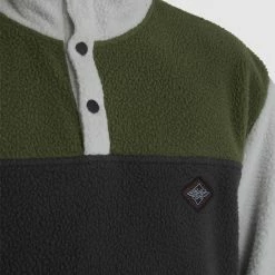 Billabong Boundary Mock Snap Pullover -RVCA shop GREY MENS CLOTHING BILLABONG JUMPERS UBYFT00222 GRY 4