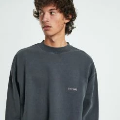 BLACK NOISE WHITE RAIN Fracture Crew Pewter 10 BLACK NOISE WHITE RAIN Fracture Crew Pewter -RVCA shop GREY MENS CLOTHING BLACK NOISE WHITE RAIN JUMPERS 52626400026 5