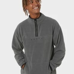 Rusty Polarized Mens 1/4 Zip Polar Fleece
