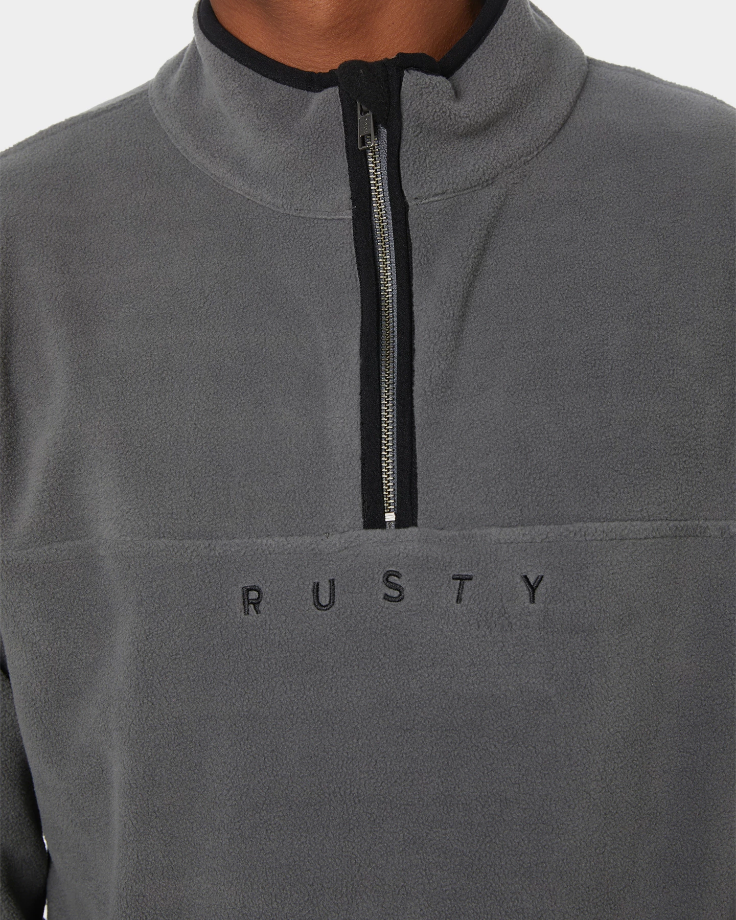 Rusty Polarized Mens 1/4 Zip Polar Fleece 4 Rusty Polarized Mens 1/4 Zip Polar Fleece - Image 4