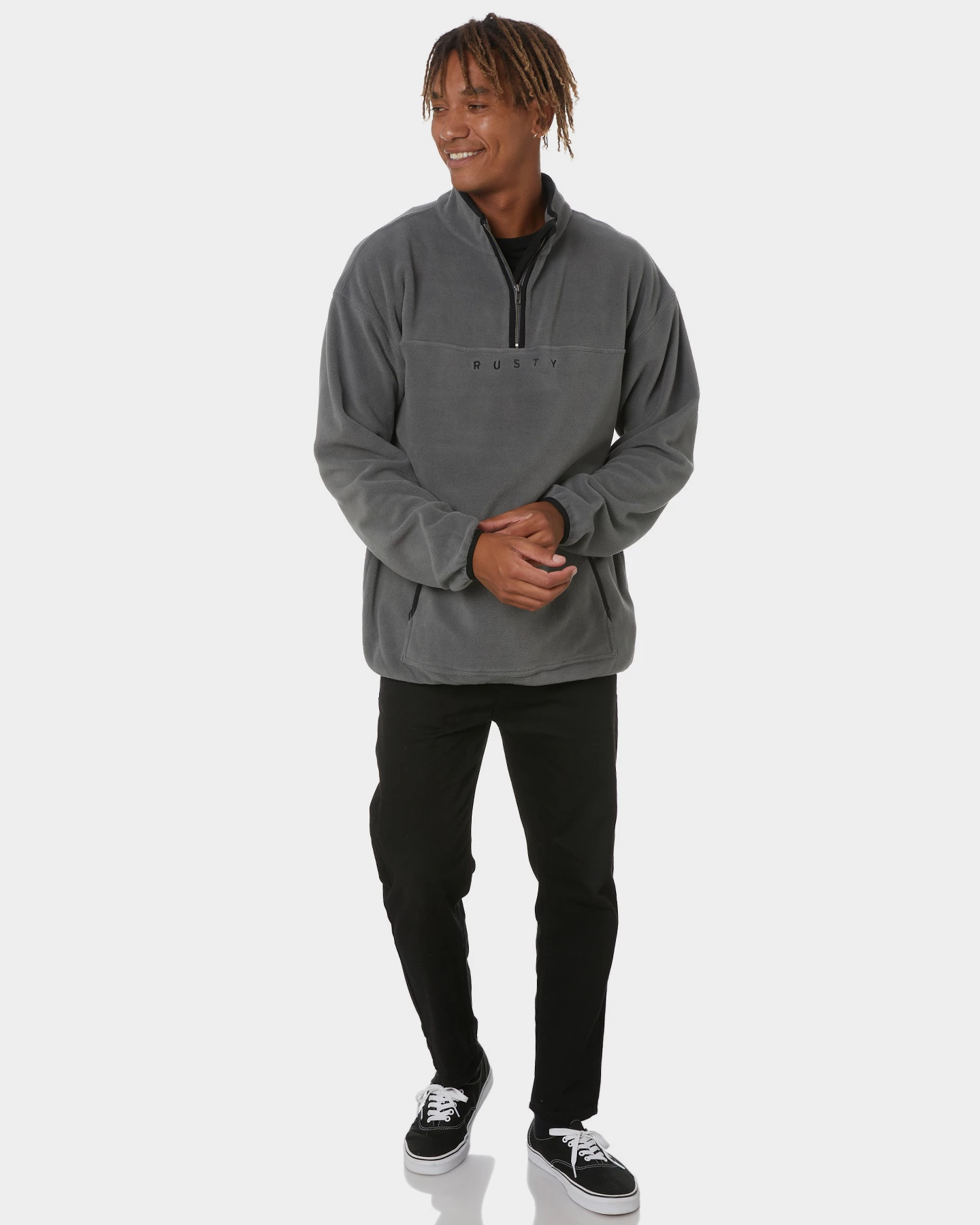 Rusty Polarized Mens 1/4 Zip Polar Fleece 5 Rusty Polarized Mens 1/4 Zip Polar Fleece - Image 5