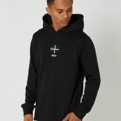 Kiss Chacey The Saint Layered Hooded Sweater -RVCA shop JET BLACK MENS CLOTHING KISS CHACEY HOODIES KC230715 JBLK 3