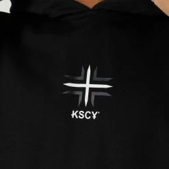 Kiss Chacey The Saint Layered Hooded Sweater -RVCA shop JET BLACK MENS CLOTHING KISS CHACEY HOODIES KC230715 JBLK 4