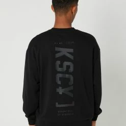 Kiss Chacey Sabotage Relaxed Sweater -RVCA shop JET BLACK MENS CLOTHING KISS CHACEY JUMPERS KC230713 JBLK 3