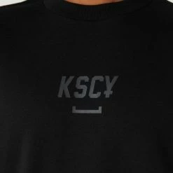 Kiss Chacey Sabotage Relaxed Sweater -RVCA shop JET BLACK MENS CLOTHING KISS CHACEY JUMPERS KC230713 JBLK 4