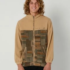 Rusty Shag Paneled Full Zip Fleece