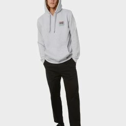 DEPACTUS Paramount Fleece Hood 9 DEPACTUS Paramount Fleece Hood -RVCA shop LIGHT GREY MARLE MENS CLOTHING DEPACTUS HOODIES SWEATS D5221440LGML 5