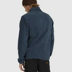 Quiksilver Mens Tempt Half Zip Hoodie -RVCA shop MIDNIGHT NAVY MENS CLOTHING QUIKSILVER JUMPERS UQYFT03117 BSL0 3