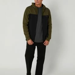 Volcom Sngl Stn Div Lined Fleece -RVCA shop MILITARY MENS CLOTHING VOLCOM HOODIES A5832001MIL 5