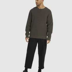 RVCA Duke Crew Knit 9 RVCA Duke Crew Knit -RVCA shop MUSHROOM MENS CLOTHING RVCA KNITS CARDIGANS UVYSW00102 MSH 5