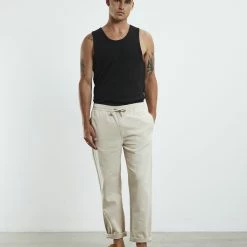 Arvust Brody Linen Pants -RVCA shop NATURAL MENS CLOTHING ARVUST PANTS 52283500042 6